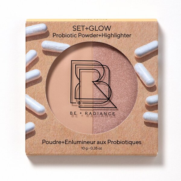 BE+RADIANCE Set+Glow Probiotics Powder+Highlighter Duo Kompaktpuder