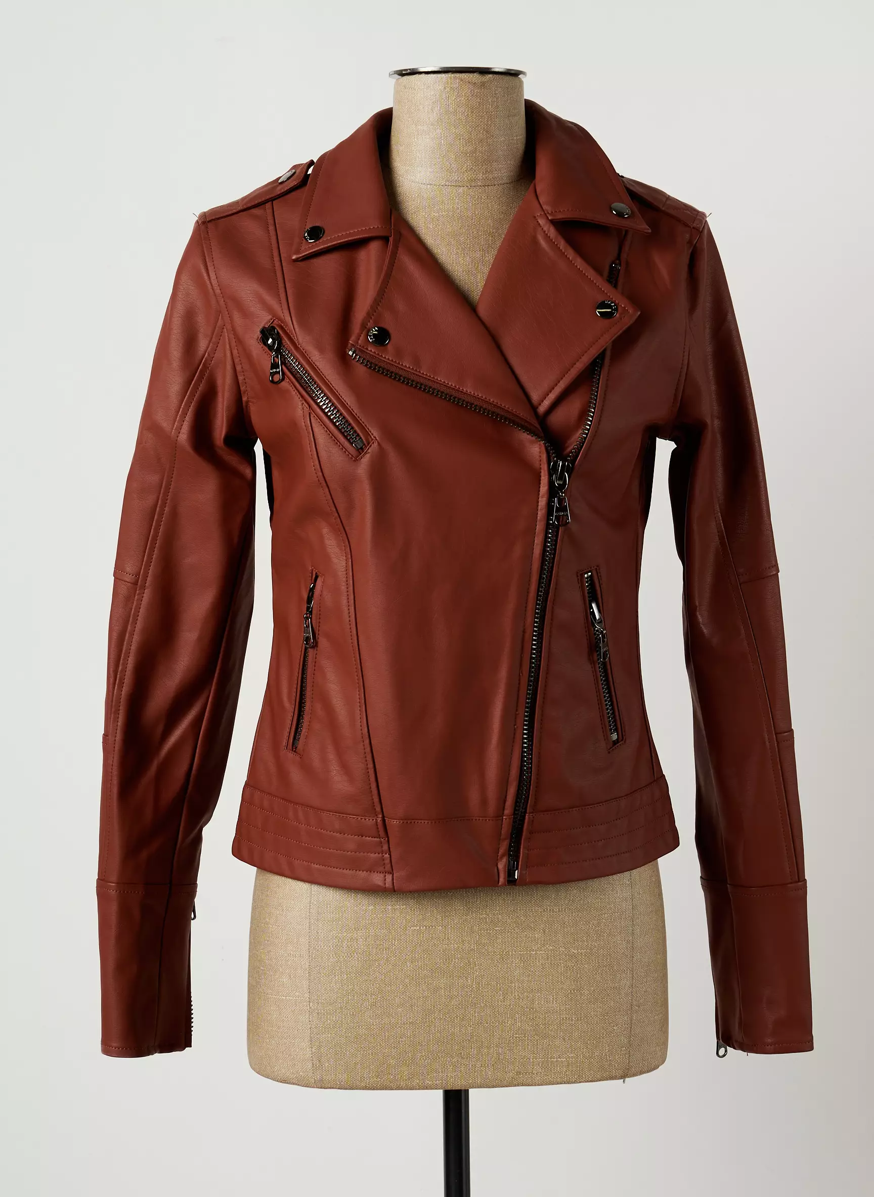 Garcia Vestesimilicuir Femme couleur marron
