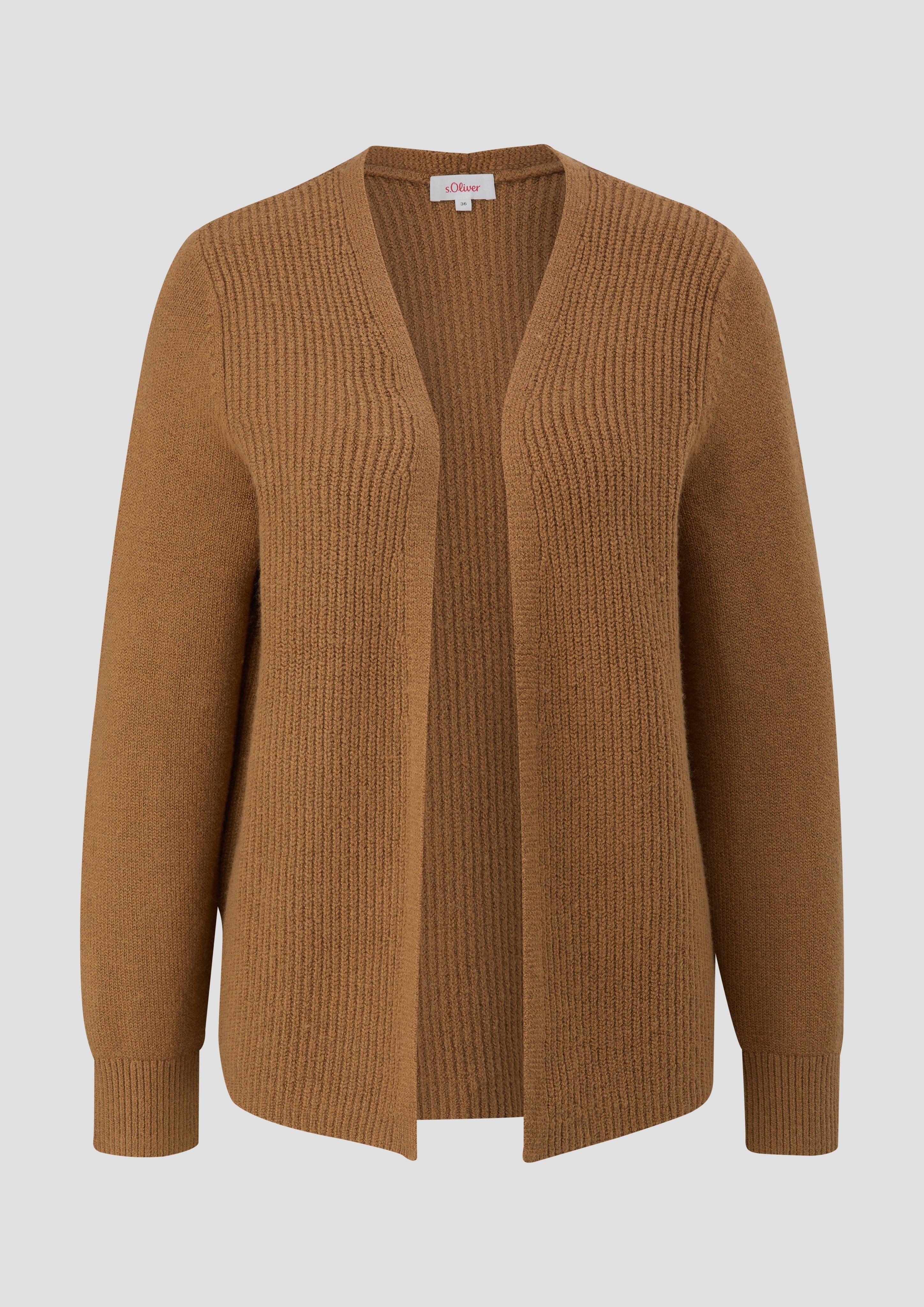 Offene Strickjacke aus Baumwollmix  2134424-8469