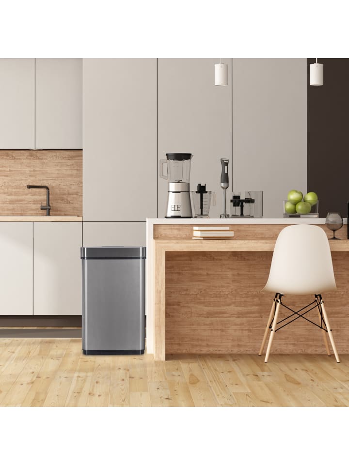 relaxdays Sensor Mülleimer in Grau - 60 l günstig kaufen onesize