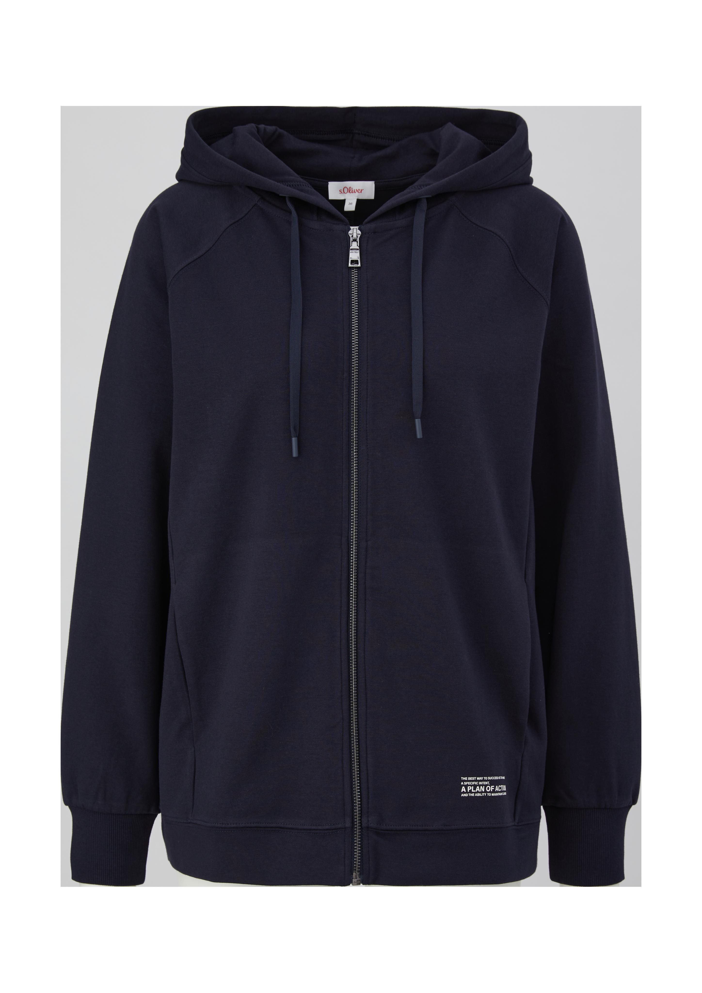 Kapuzen-Sweatjacke mit Backprint  2126255-5959