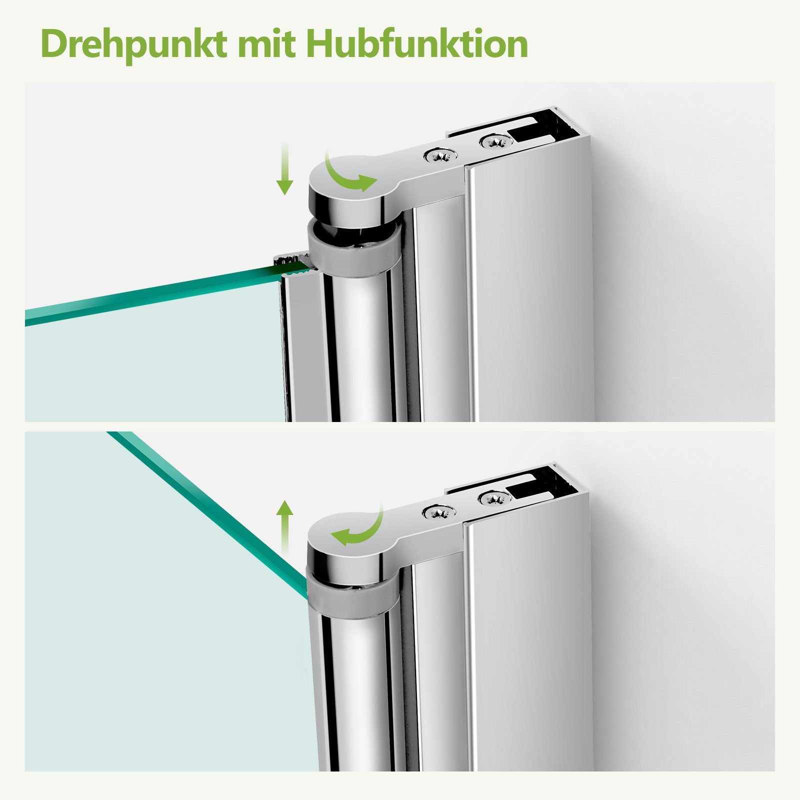 S'AFIELINA Badewannenfaltwand Badewannenabtrennung aus Glas, Spritzschutz für Badewanne,2 Stück, Sicherheitsglas, 6mm ESG Clear NANO Beschichtung ESG-Sicherheitsglas