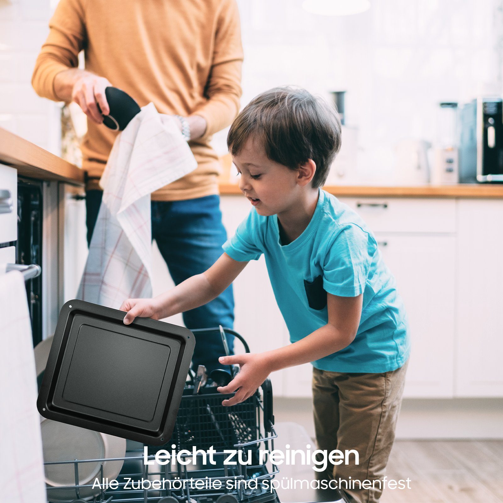 iceagle Heißluftfritteuse Heißluftfritteuse 15L, Heißluft-Backofen mit 13 Programme, 1800,00 W