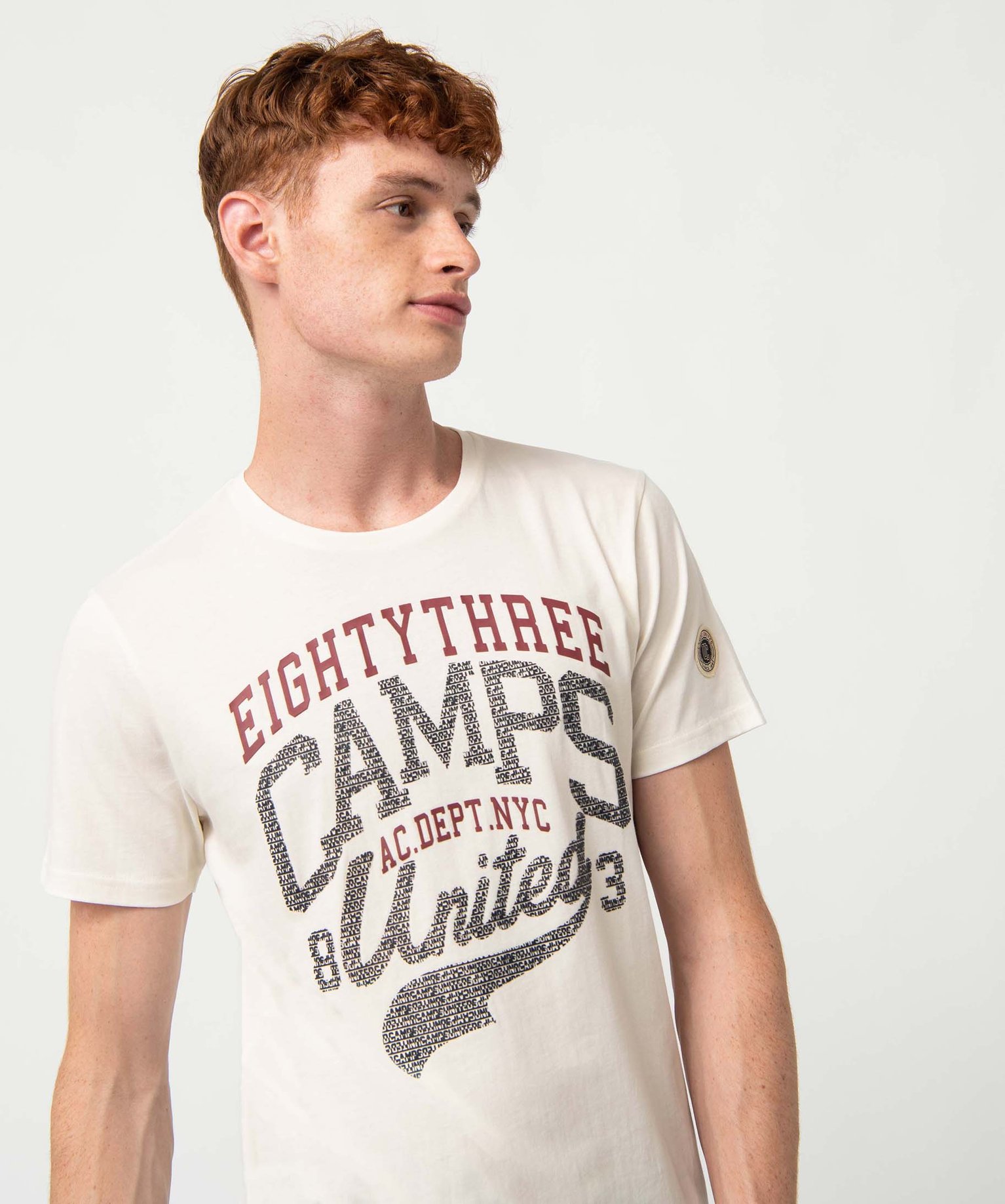 Tee-shirt homme avec inscription XXL – Camps United blanc | GEMO