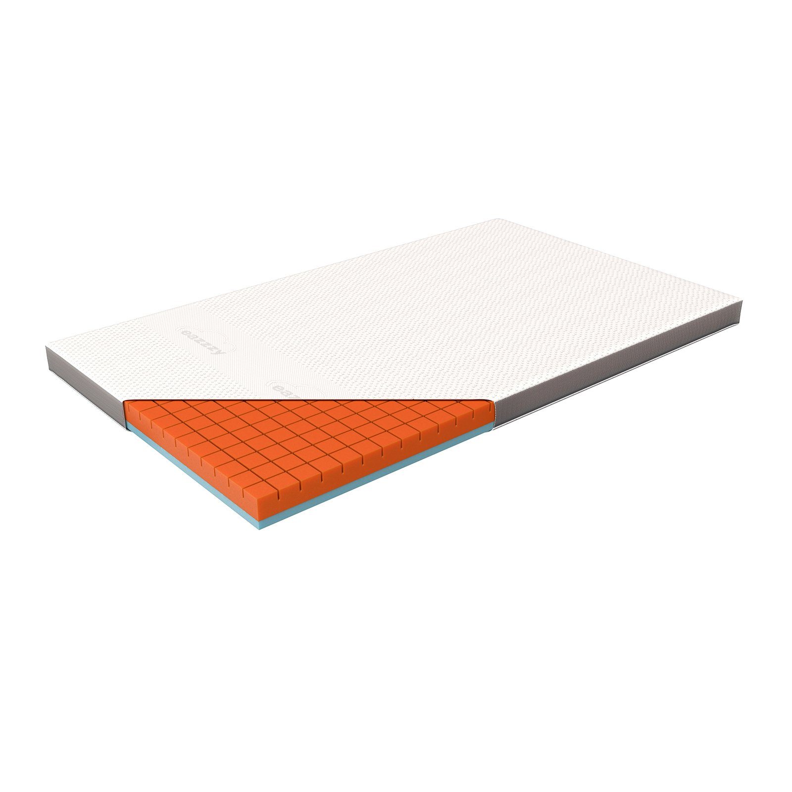 Matratzenauflage eazzzy Premium Cube Topper, 120 x 200 x 9 cm Genius, 2-Seiten-Wendetopper (weiche & feste Seite) für Matratze