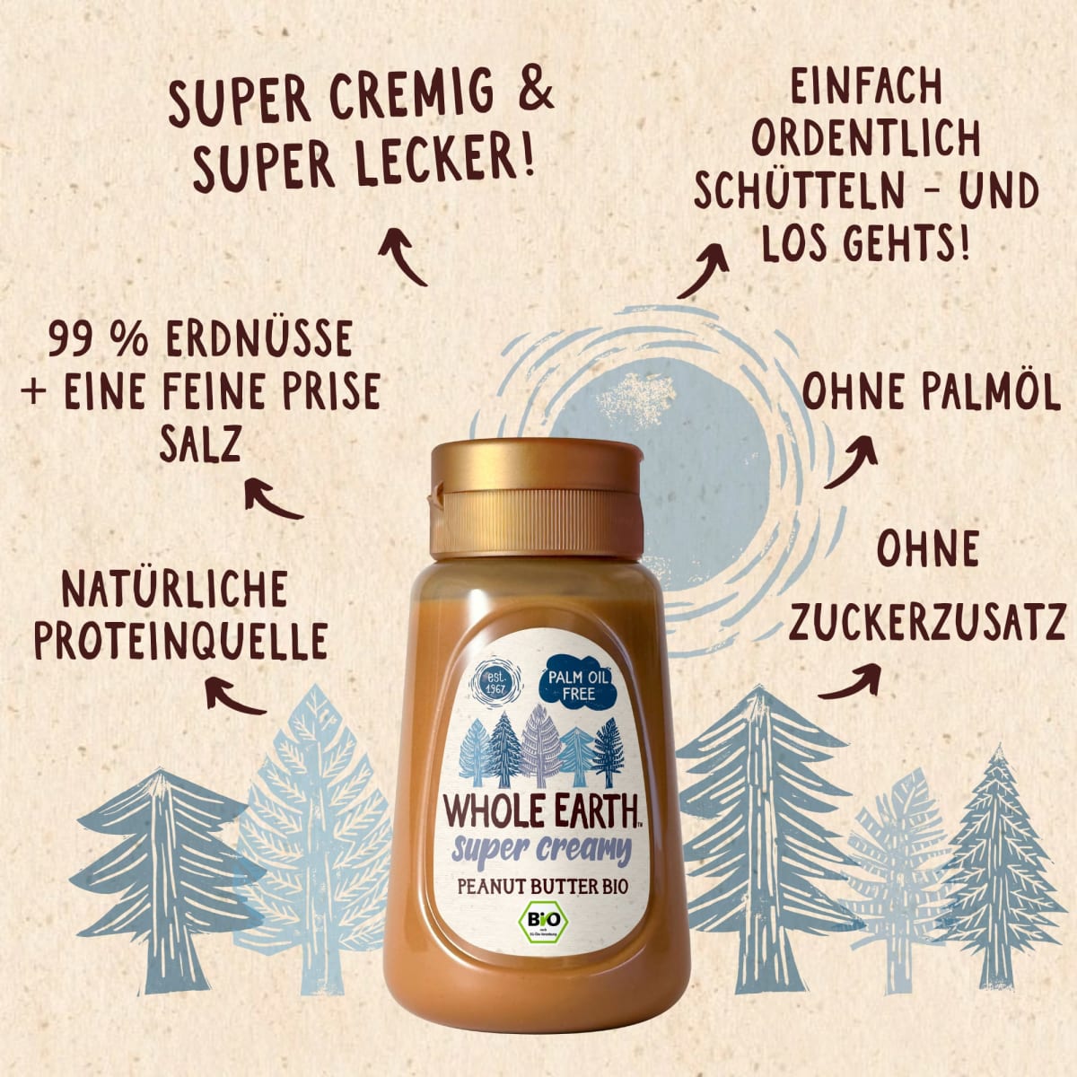 Erdnussbutter, super creamy, 320 g