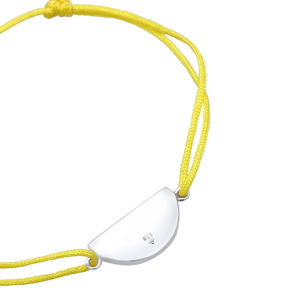 Elli Elli Bracelet Enfants Melon coloré Nylon rose ajustable en argent sterling 925 pl Bracelet