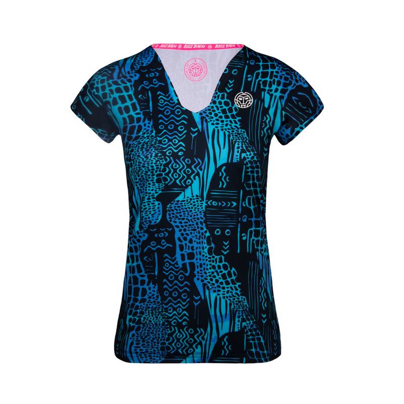 BIDI BADU Bella 2.0 Tech V-Neck Tee Tennisshirt Damen