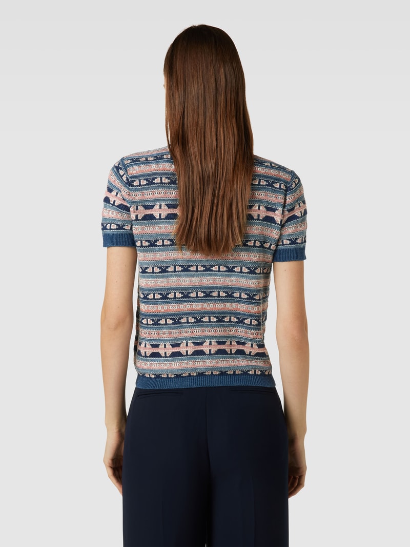 Strickshirt mit Allover-Muster Modell 'EYELAH' in grün