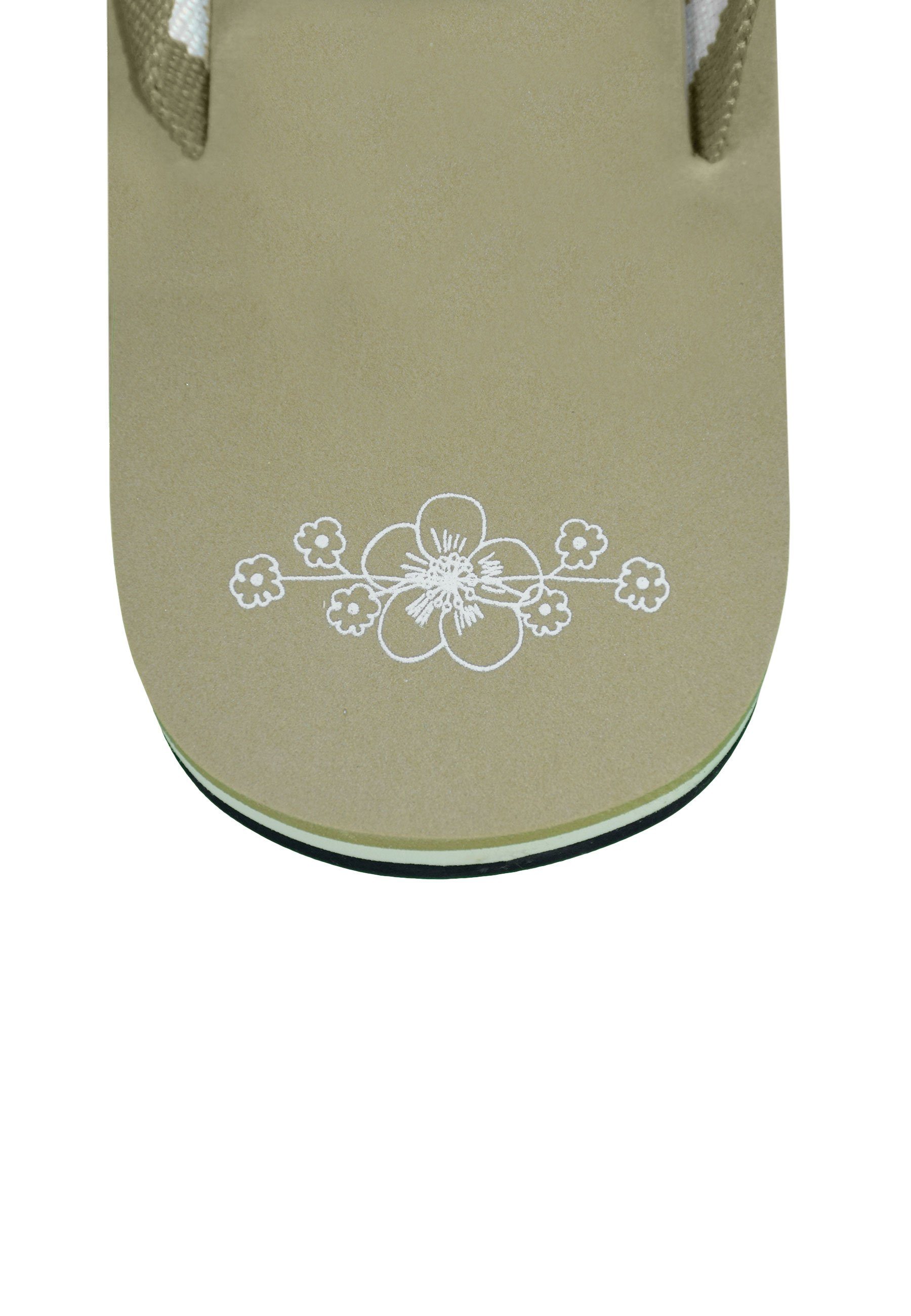MADSea Summertime Badepantolette Zehentrenner mit kleinem Keilabsatz