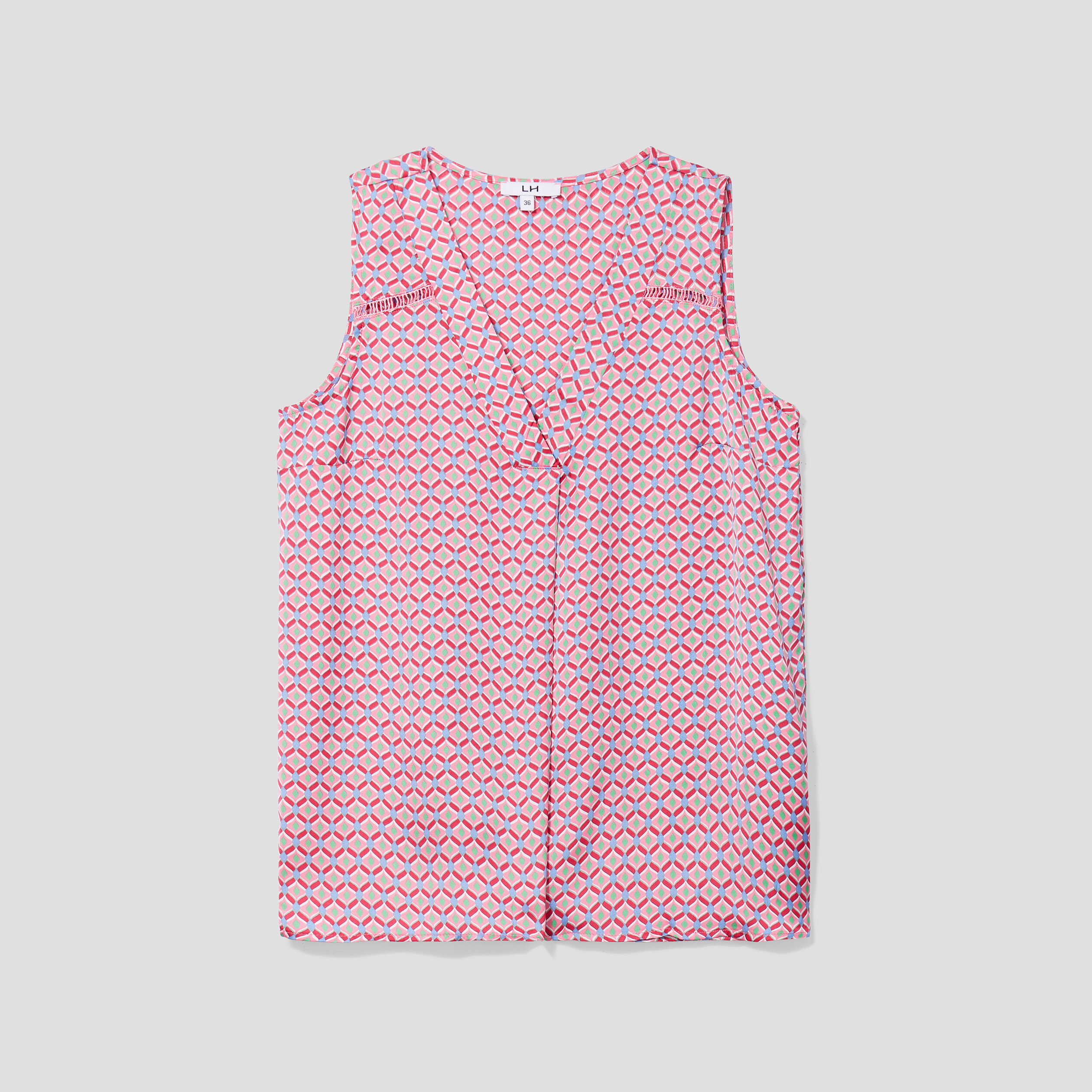 Blouse sans manches col V rose femme | La Halle