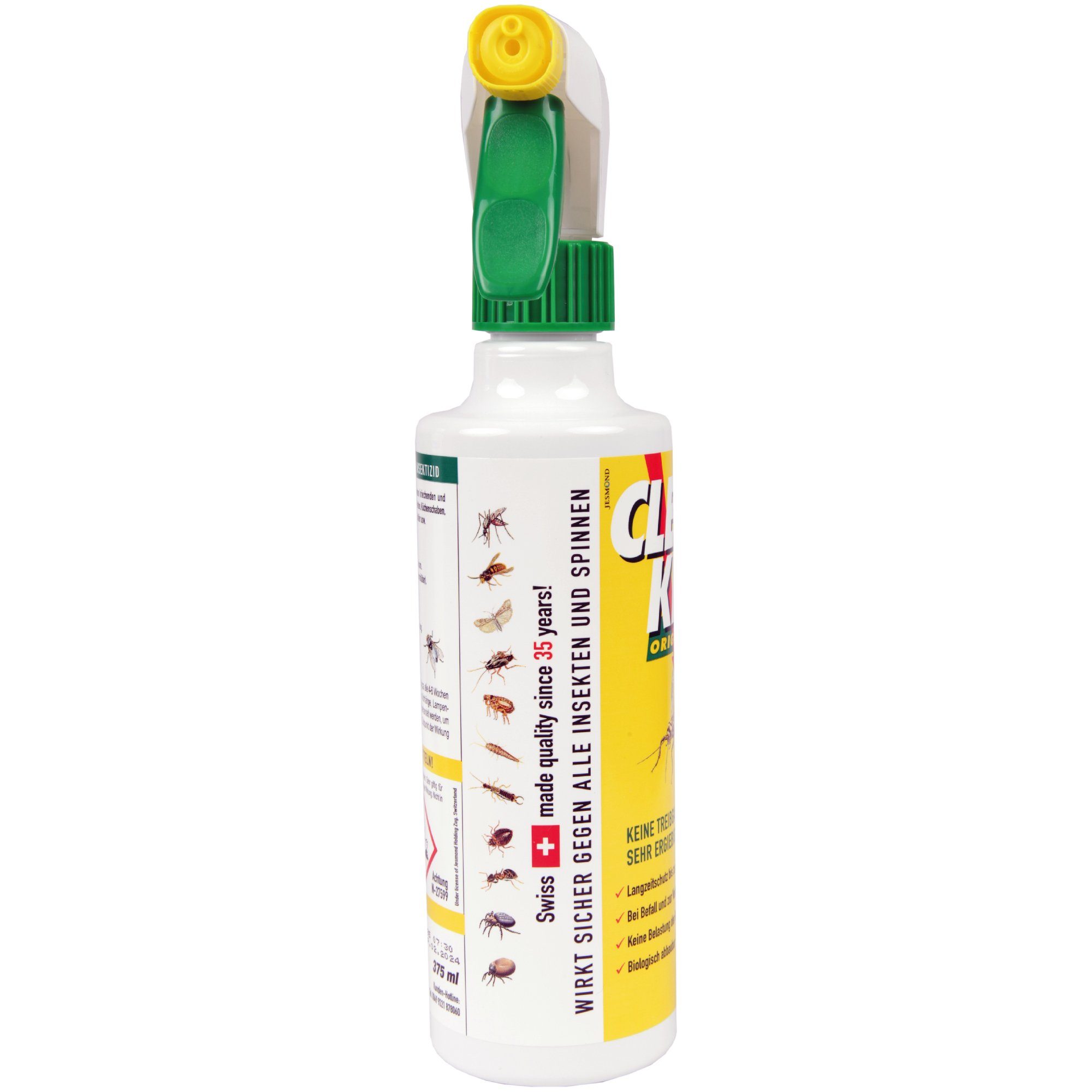 Clean Kill Insektenspray Schutz Original, 375 ml, Wespenspray Biologisch abbaubar Ungeziefer Mückenspray