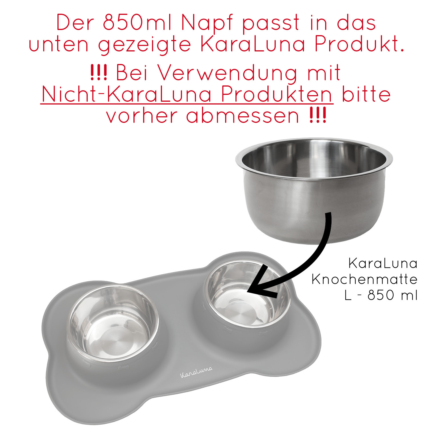 KaraLuna Futternäpfe KaraLuna 2x 850 ml Ersatznapf