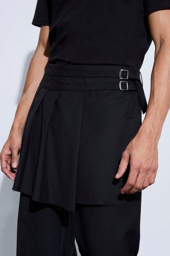 Overlay-Hose mit weitem Bein und Schnalle