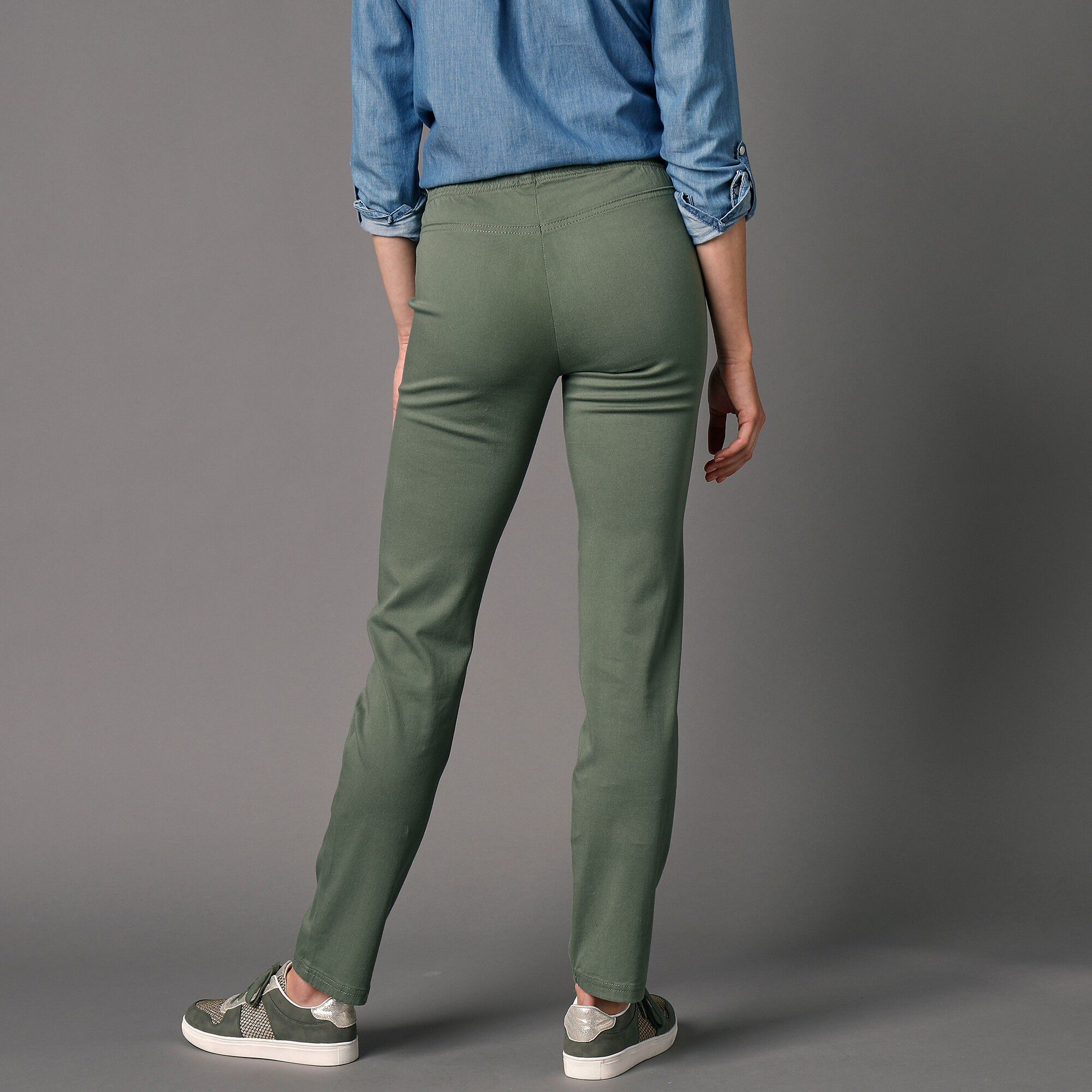 Pantalon sculptant effet ventre plat taille élastiquée