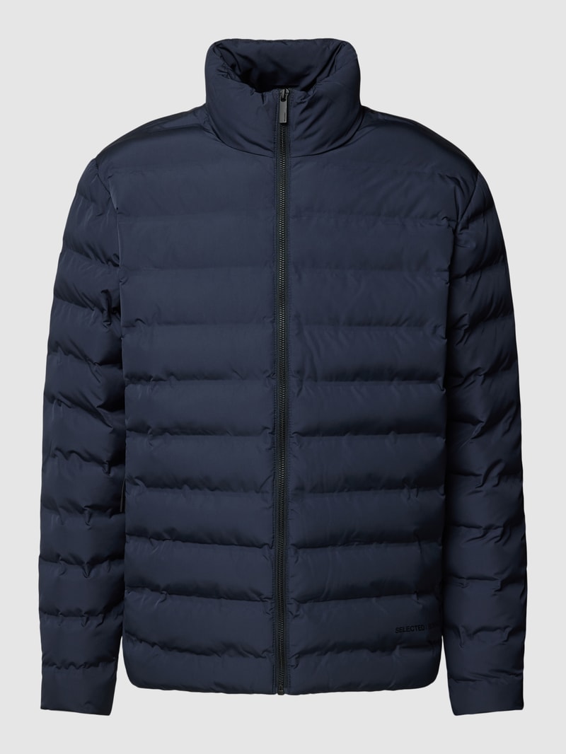 Steppjacke mit Reißverschluss in dunkelblau