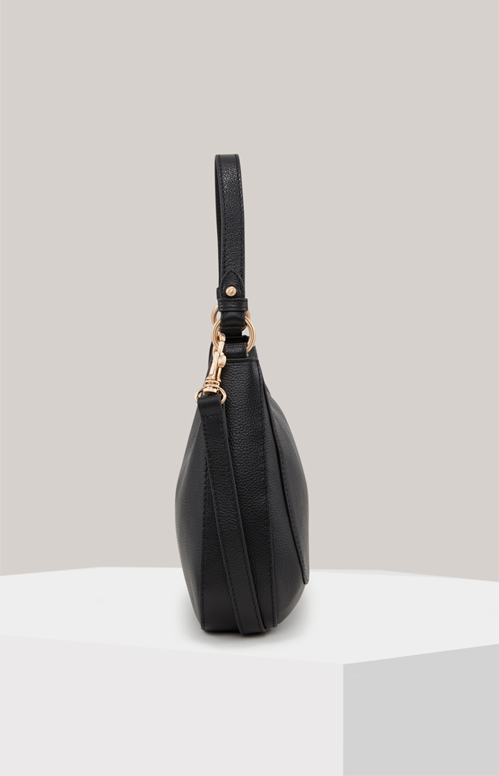 Leder-Schultertasche Estate Loreen in Schwarz