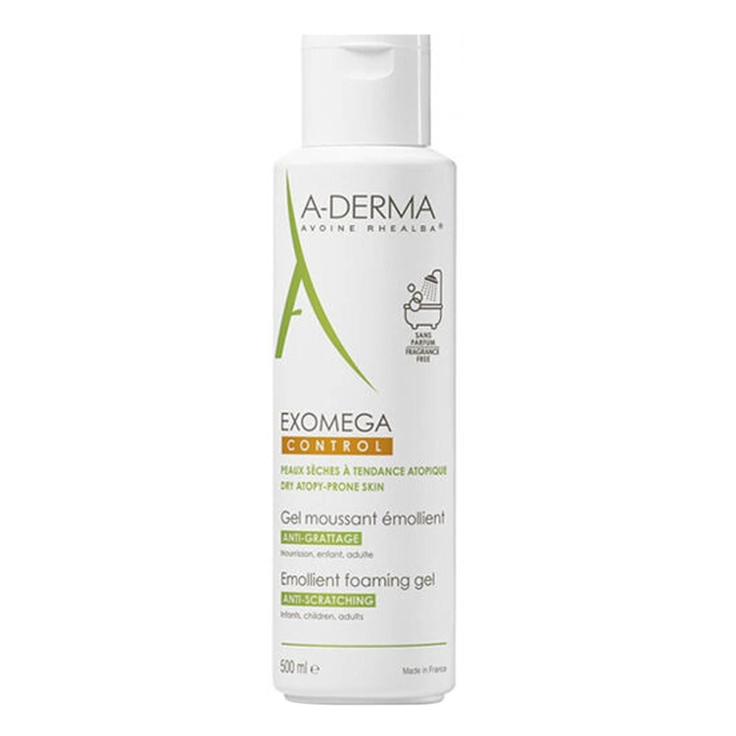 a-derma Exomega Control Gel Moussant Emollient Anti-Grattage 500 ml