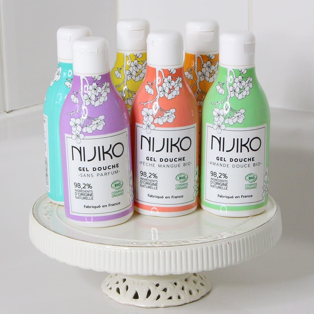 NIJIKO økologisk fersken- og mangodusjsåpe