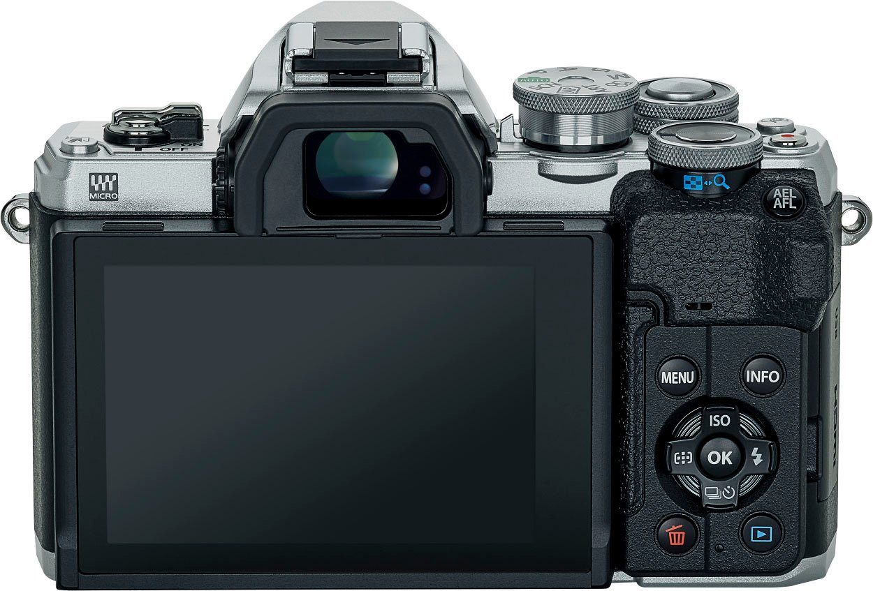 Olympus E-M10 Mark IV Systemkamera (M.Zuiko Digital ED 14‑42mm F3,5-5,6 EZ Pancake, 20,3 MP, Bluetooth, WLAN (WiFi), +BLS-50, F-5AC USB-AC Adapter, USB cable, Shoulder Strap)