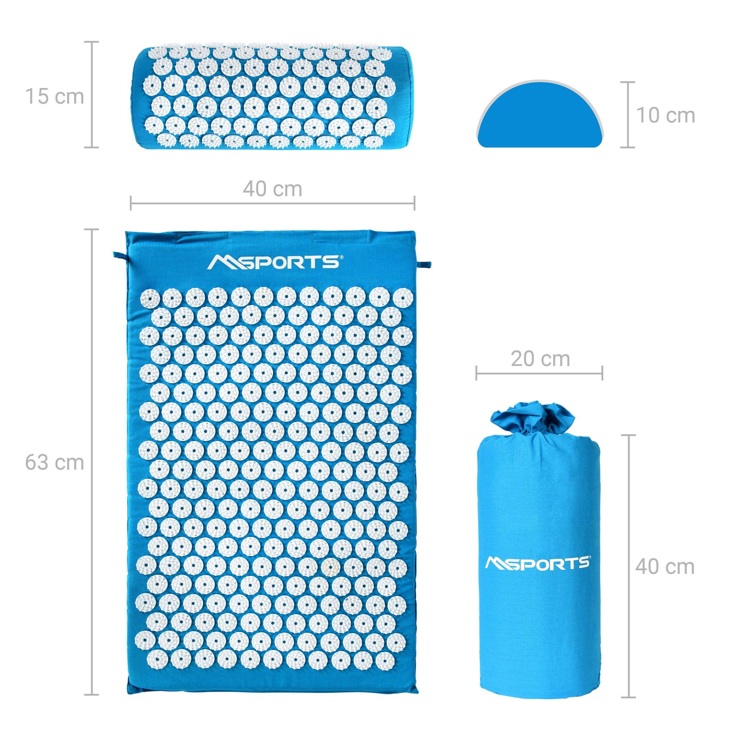 MSports® Akupressurmatte Akupressurmatte - Akupressur Set