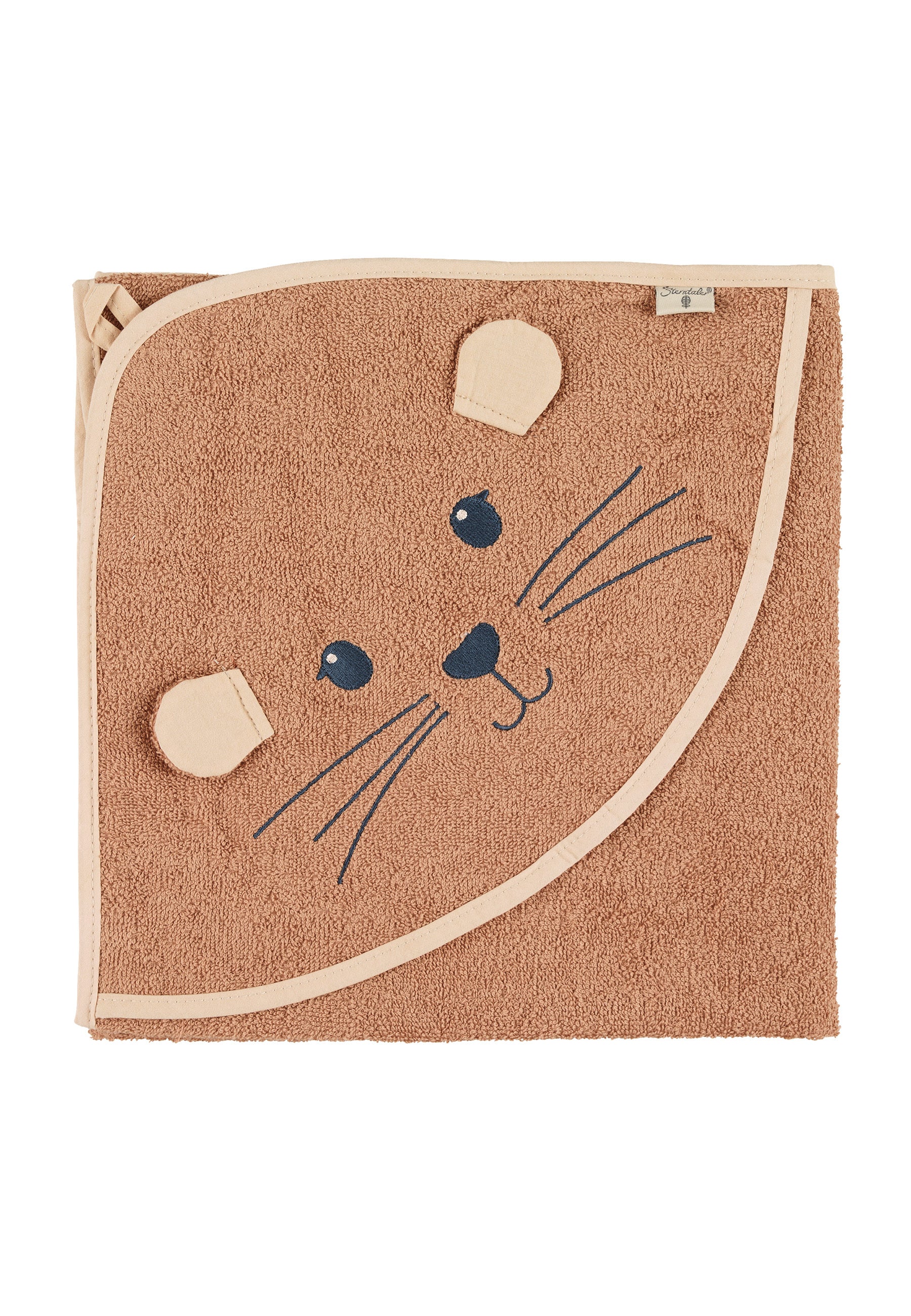 GOTS Motiv-Badetuch Otter Otti aus Frottee, Braun