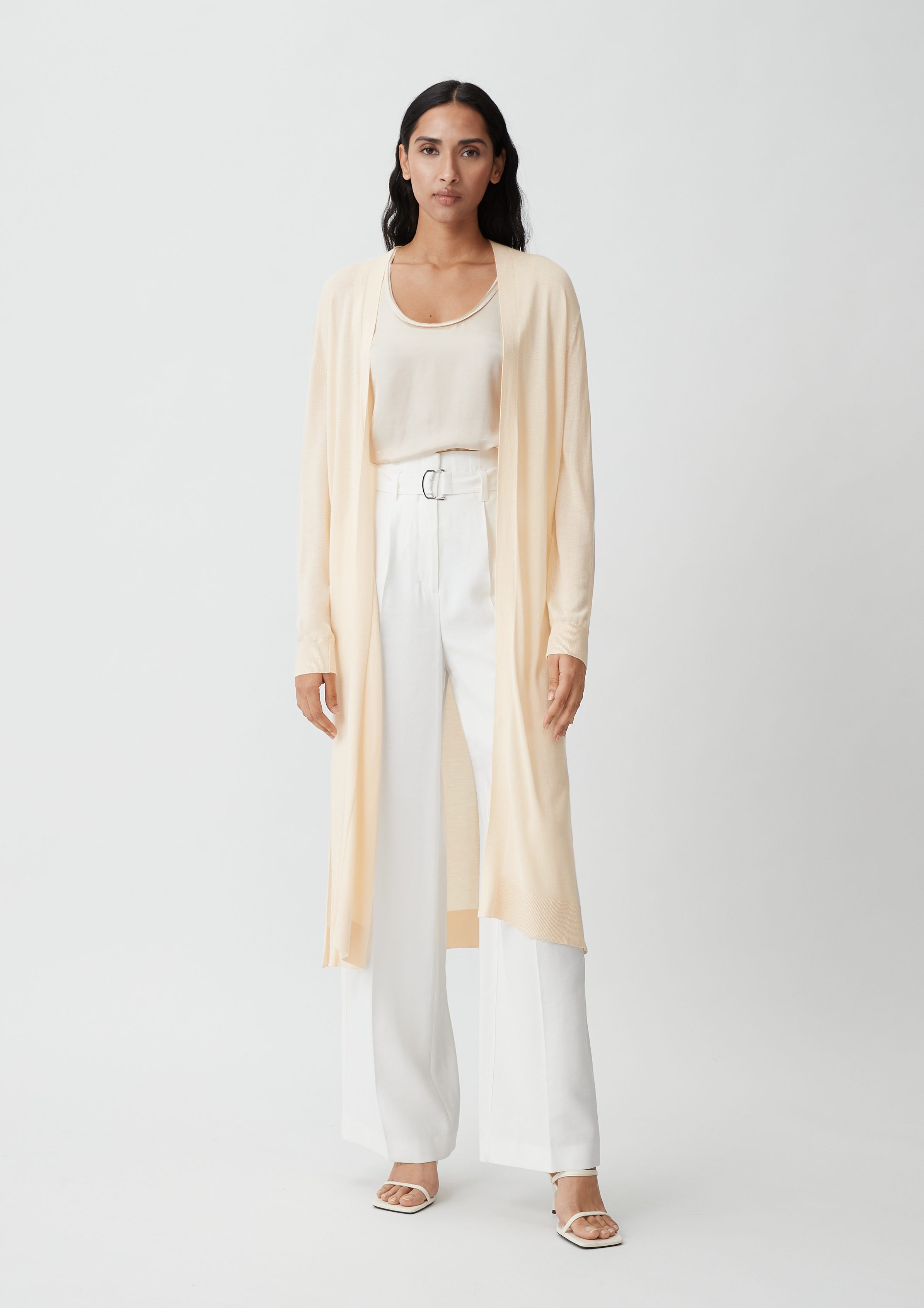 Comma Strickjacke Lange Strickjacke aus Viskose