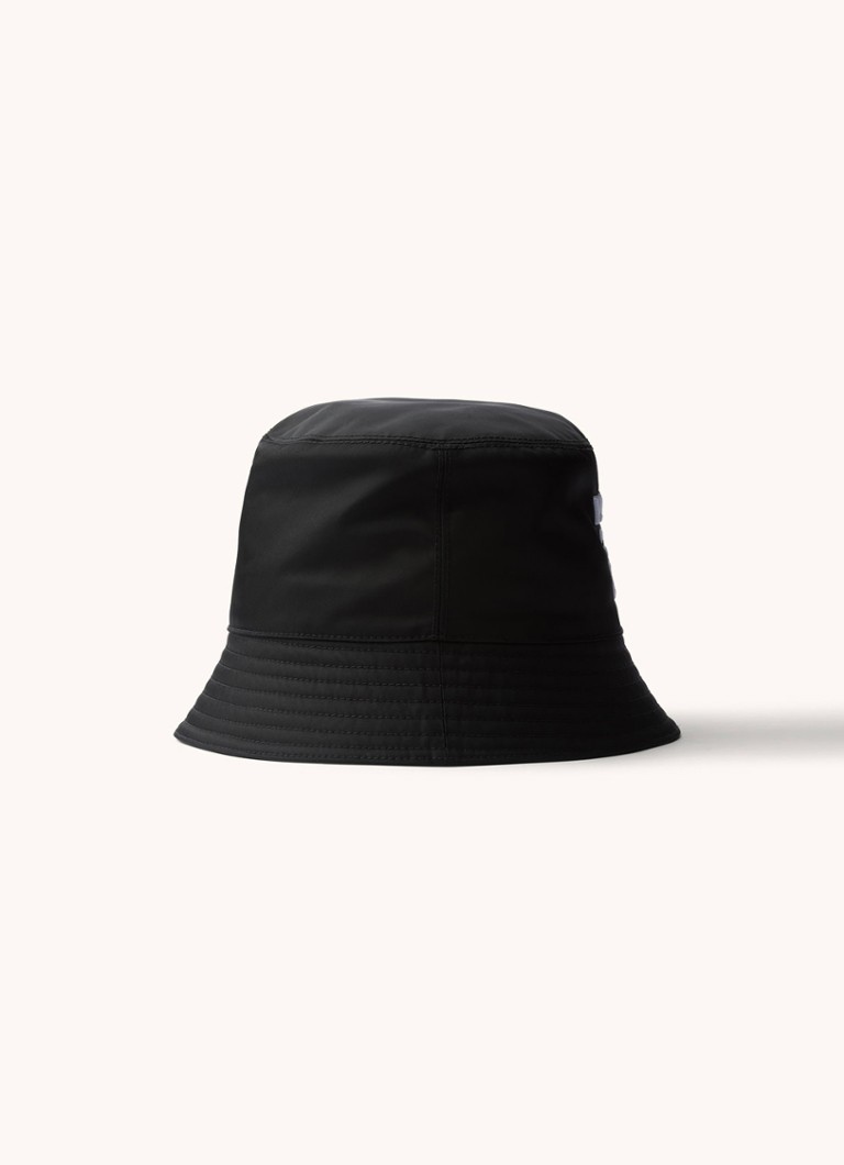 Cappello a secchiello Prada in nylon accoppiato con logo