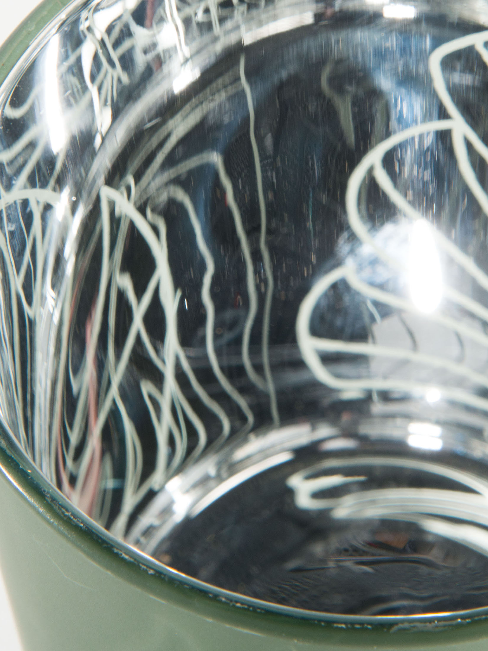 Monstera Licht Teelichthalter, Hellblau/Silber