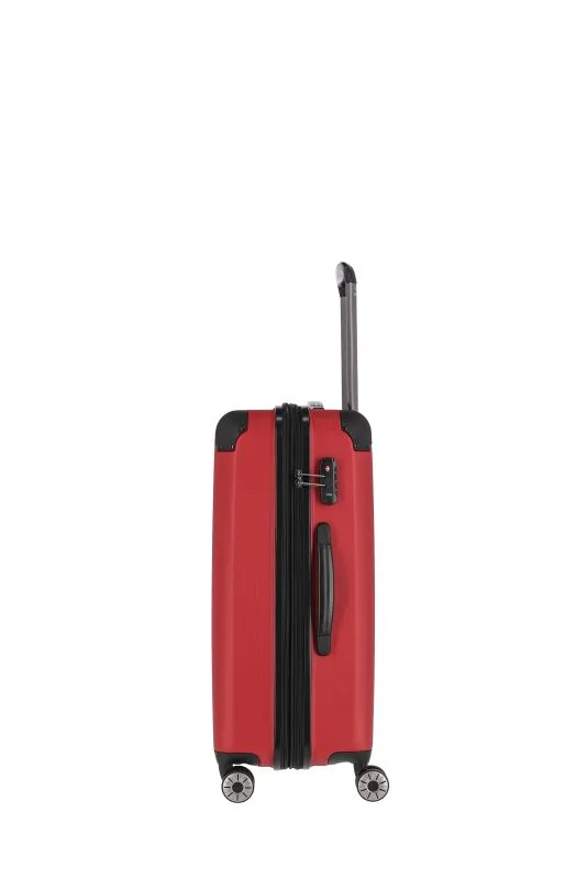 Travelite City Trolley mit 4 Rollen M 68cm EXP 78 Liter - Rot