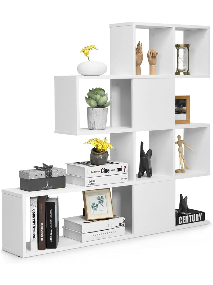 COSTWAY 5-stöckiges Bücherregal in Weiß günstig kaufen 120 cm