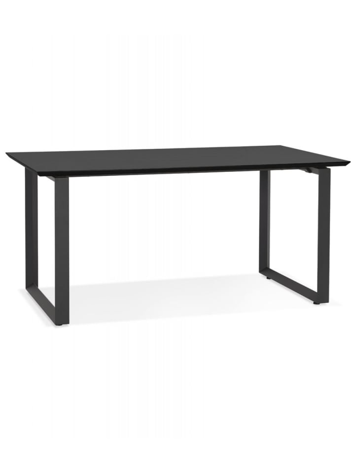 KADIMA DESIGN Holz Schreibtisch GIMINI 180x90cm | Chef Computertisch für Büro in Schwarz günstig kaufen