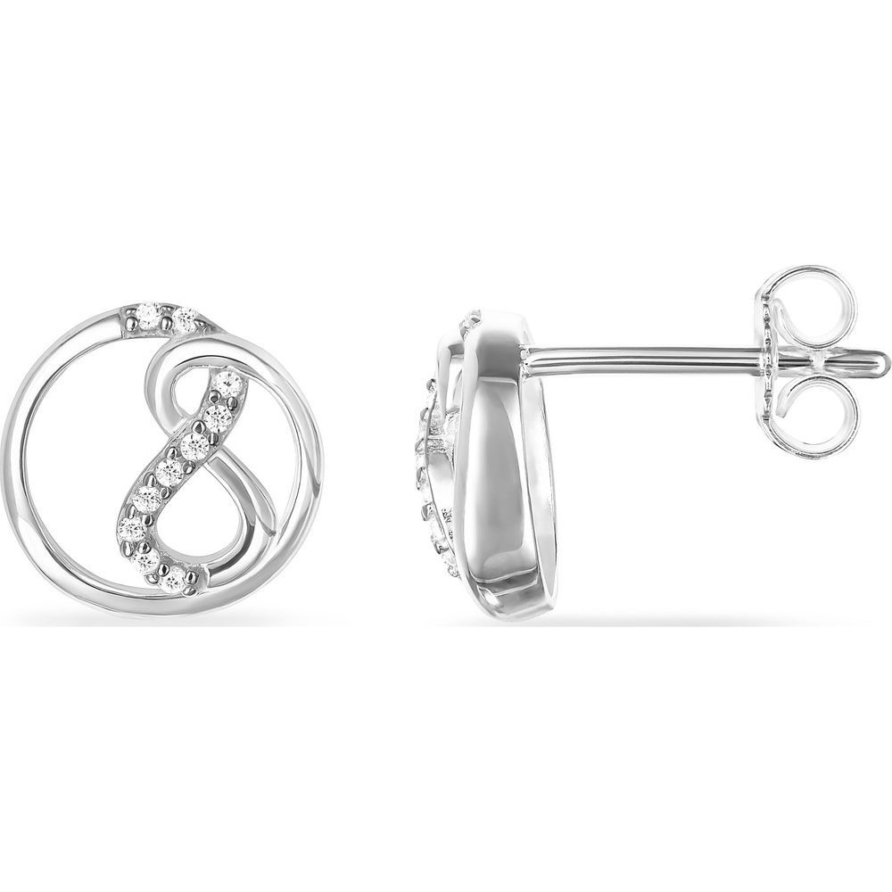 FAVS Boucles d'oreilles à fermoir à poussette 925 Argent Boucles d'oreilles