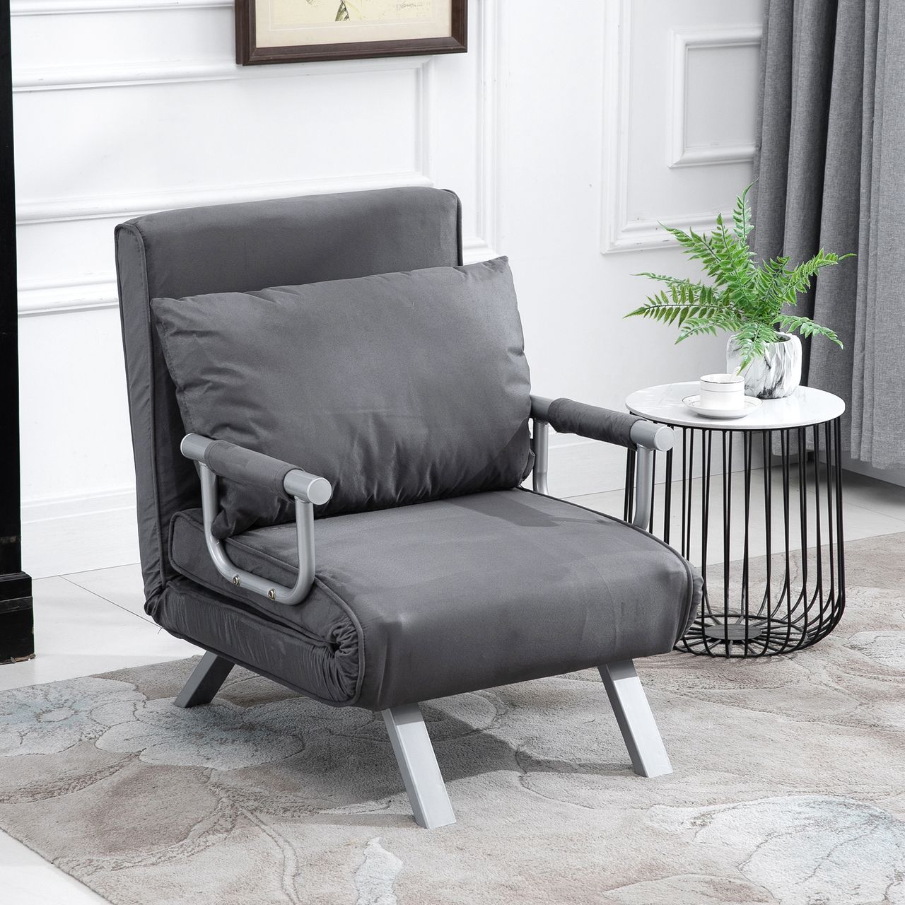 HOMCOM Schlafsofa mit Armlehne