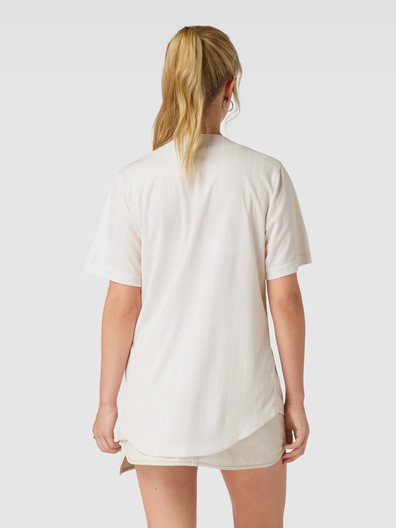 T-Shirt mit  Nadelstreifen Modell 'Varsity Psychedelic' in offwhite