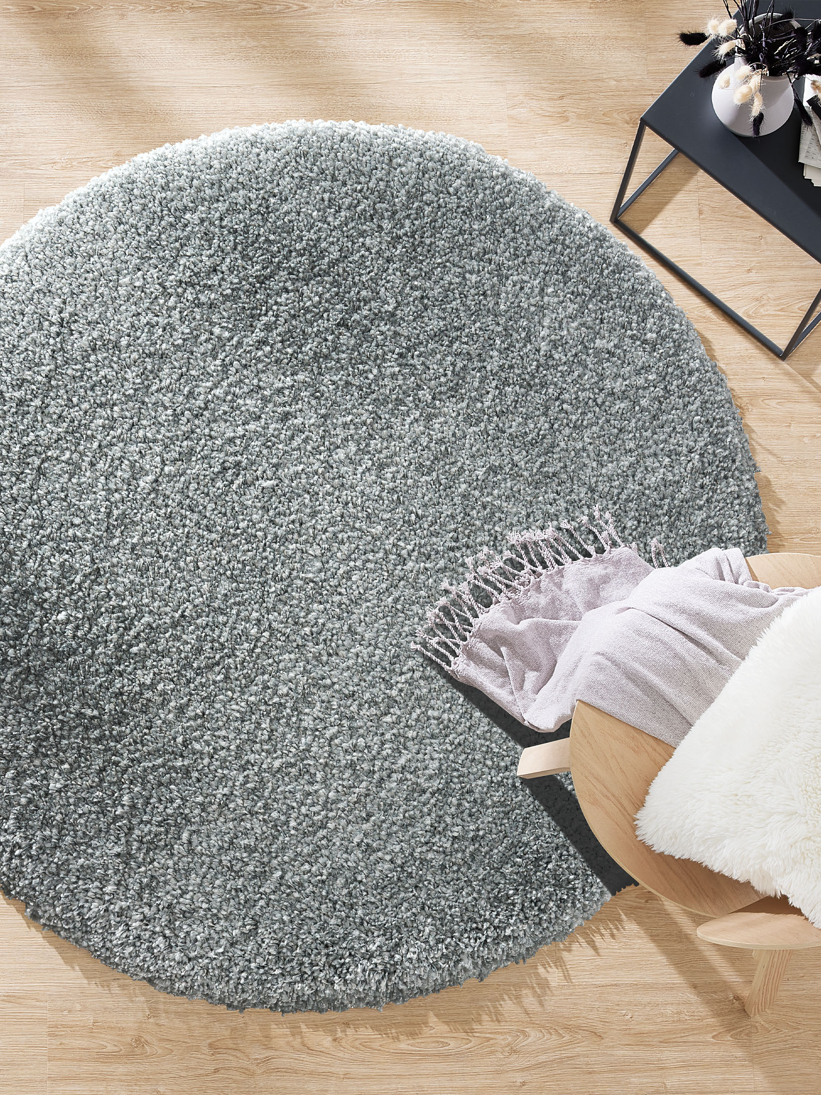 Creation Hochflor-Teppich, Hellgrau
