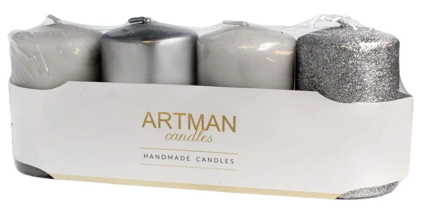 Artman Candles Duftlys Sølvfarvede