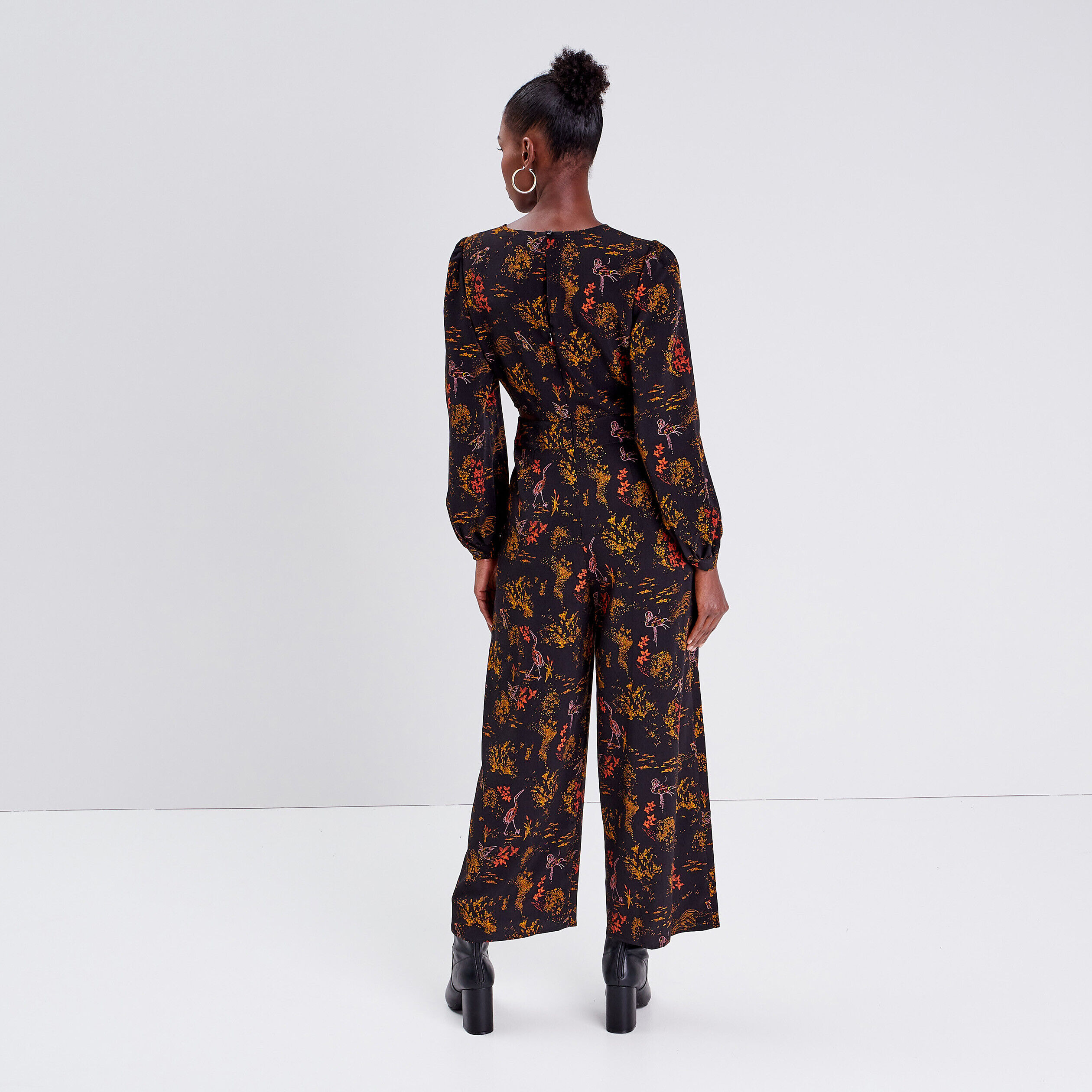 Combinaison pantalon à fentes noir femme | Cache Cache