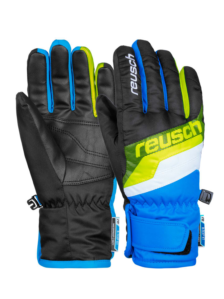 Reusch Fingerhandschuh Dario R-TEX XT Junior in black / brilliant blue günstig kaufen