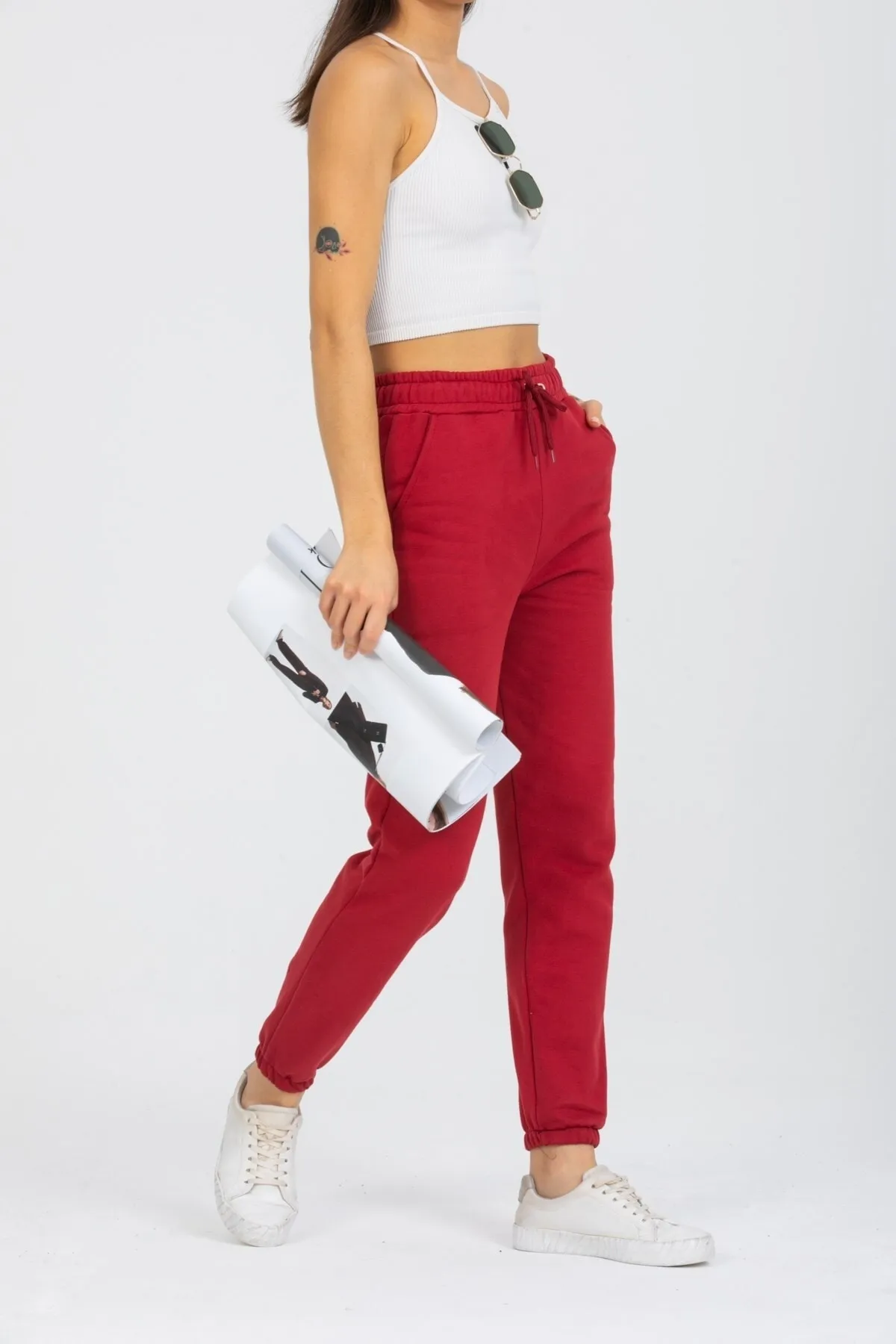 Deafox  Jogginghose - Bordeaux - Slim
