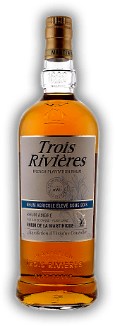 Trois Rivieres Ambre 1,0 Liter Trois Rivieres Ambre 1,0 Liter Mit klassischen Aromen von frischem Zuckerrohr. Weich und ausgewogen. 1	 Liter - Vol 40%