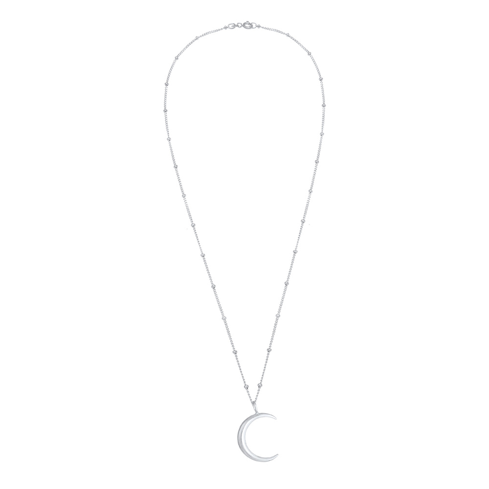 Elli Elli Collier Chaîne boule astro faucille demi-lune pour dames en 925/1000 argent  Bijoux