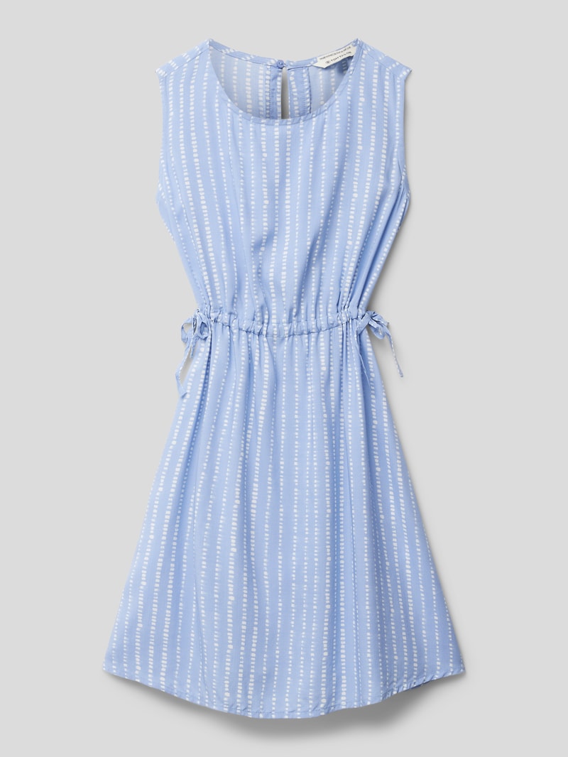 Kleid mit Allover-Muster in bleu