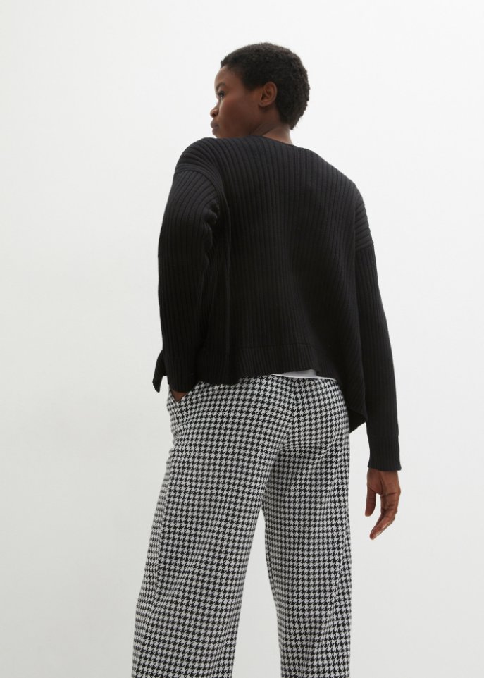 Offene Strickjacke, verkürzt