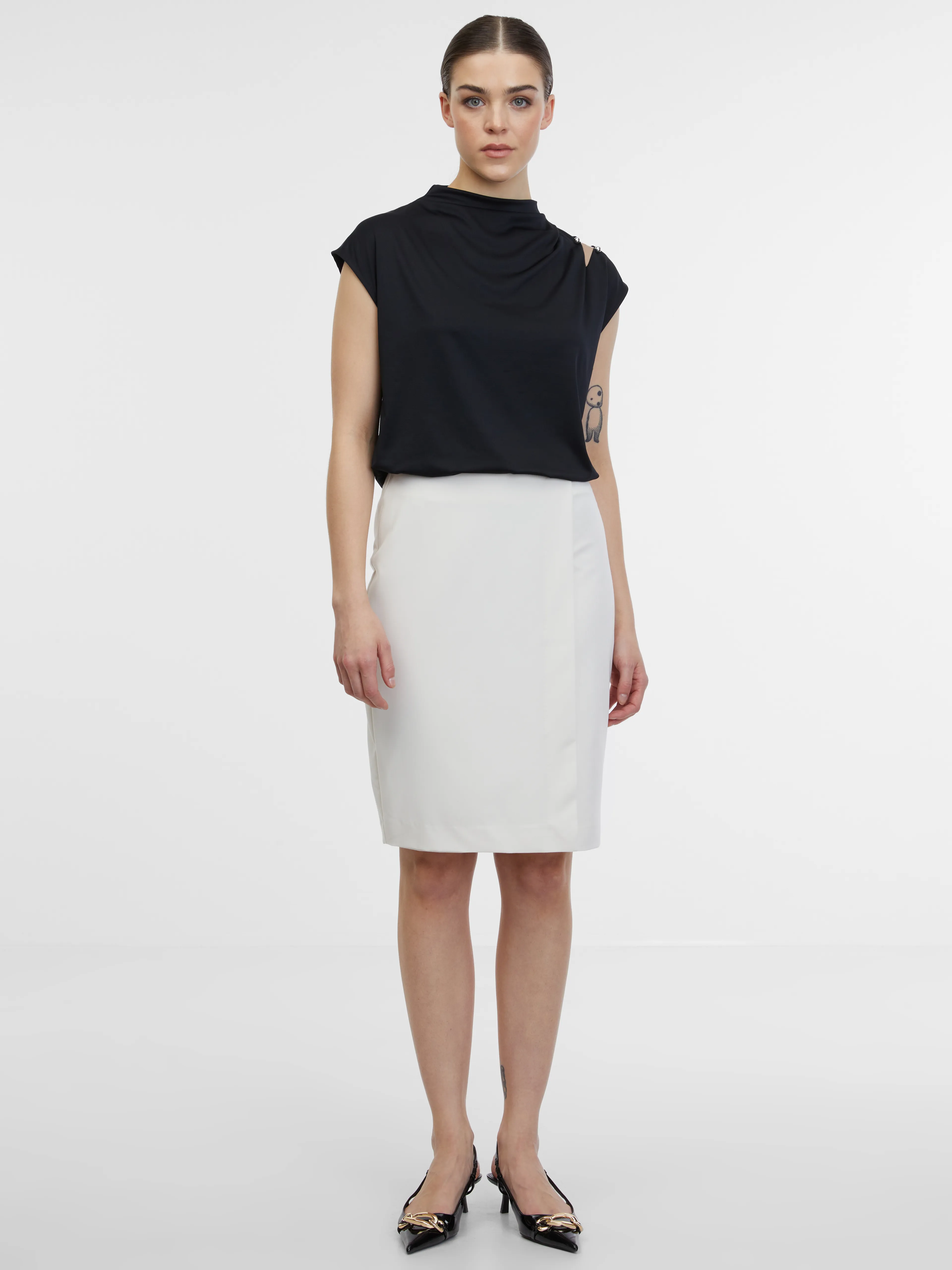 Cremefarbener  Damen-Rock ORSAY