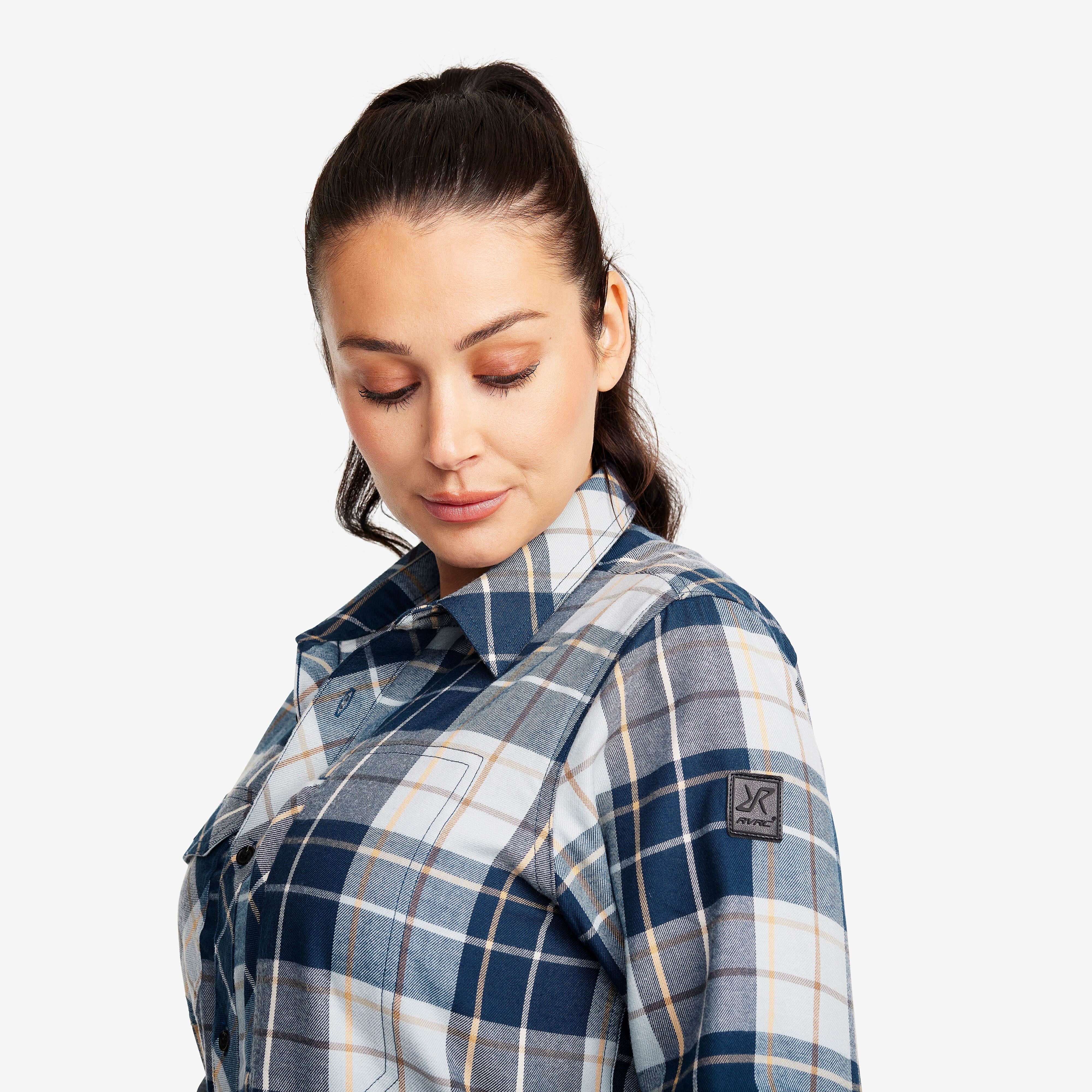 Flannel Shirt Femme Moonlit Ocean/Blueberry