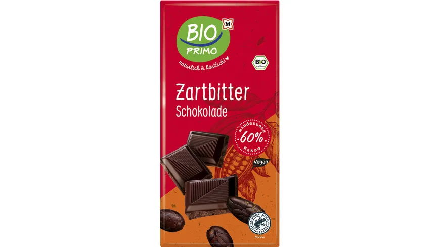BIO PRIMO Bio Zartbitter Schokolade 60% 100 g