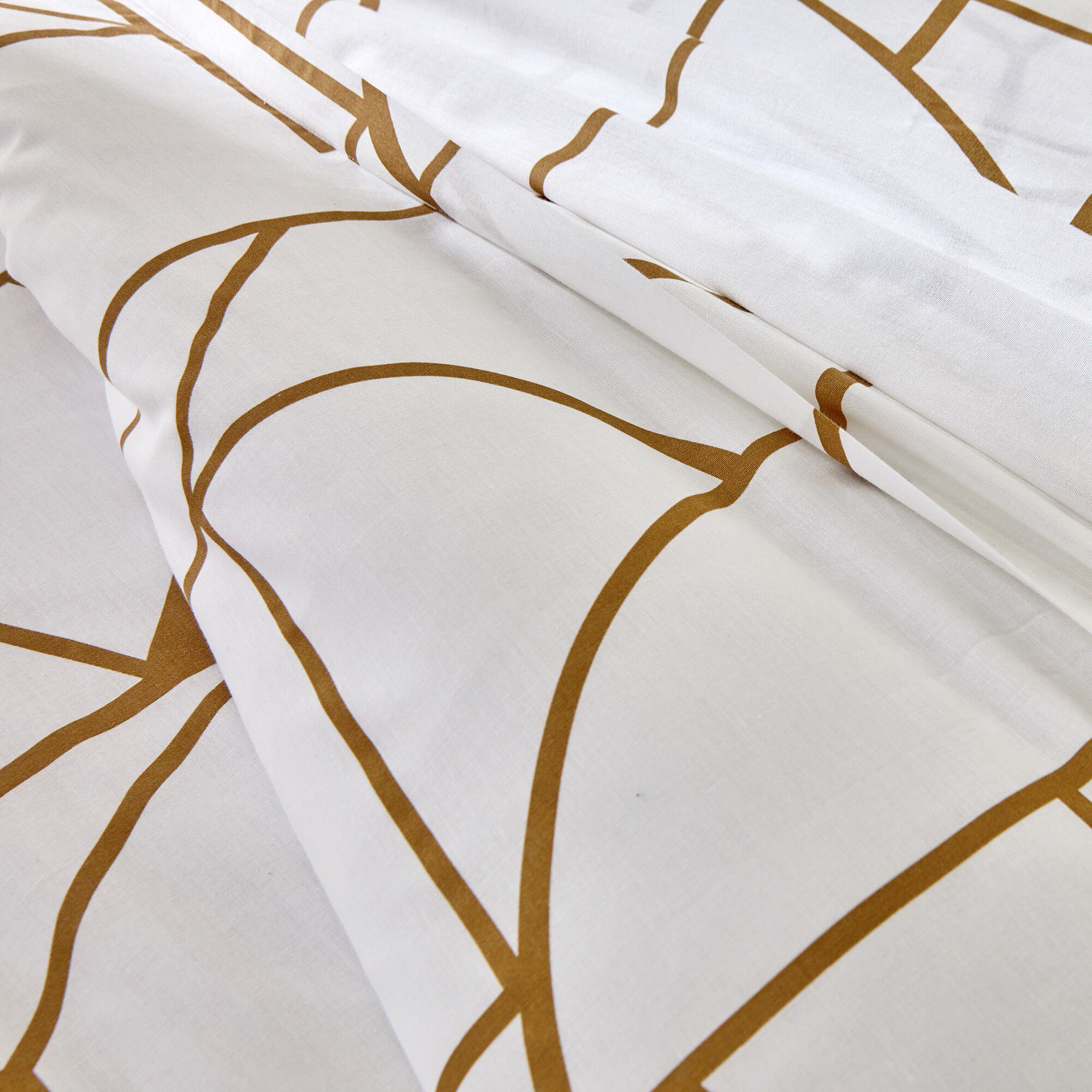 Linge de lit Geoffroy en coton à motifs graphiques