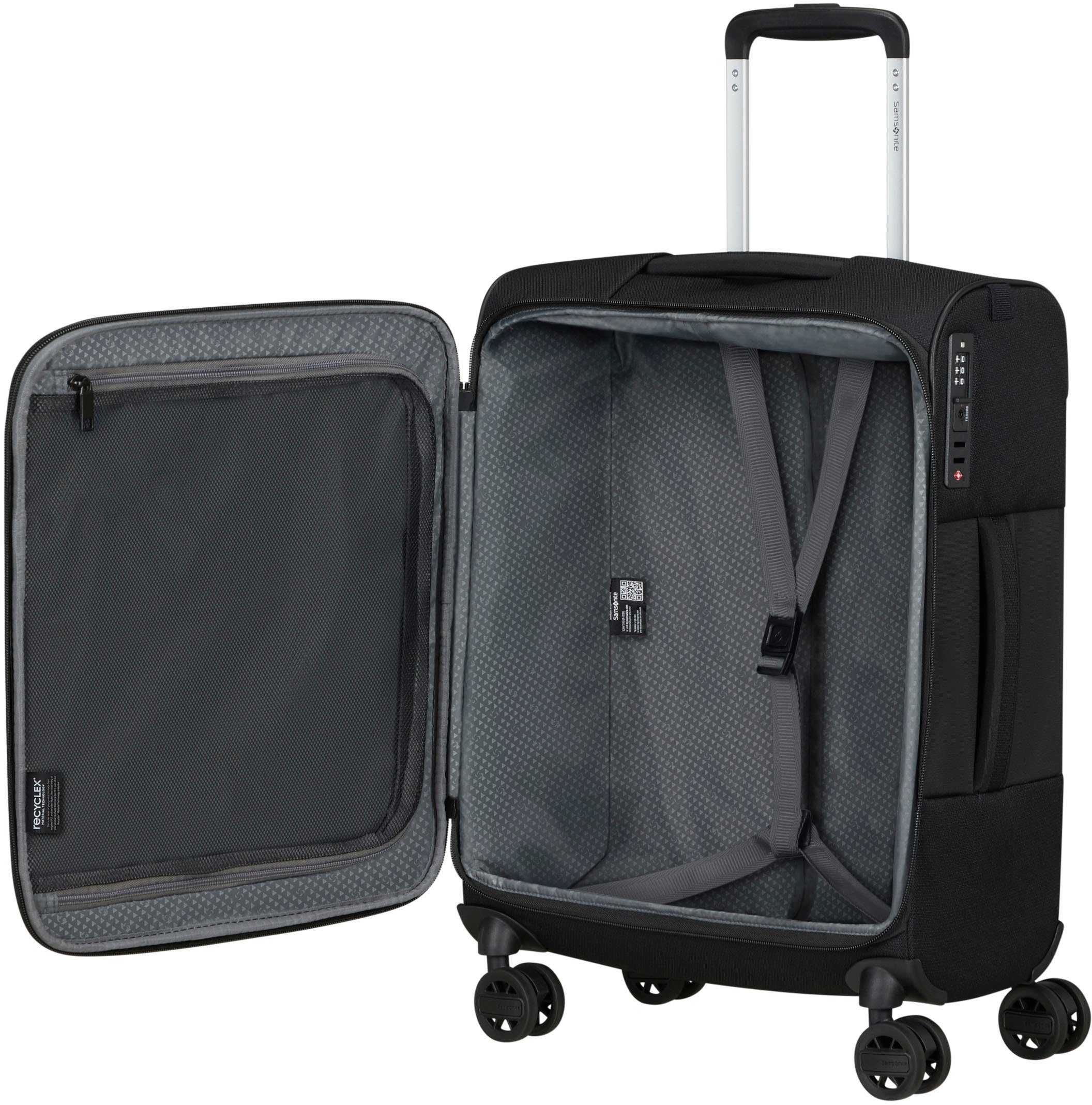 Samsonite Weichgepäck-Trolley Vacay, black, 55 cm, 4 Rollen