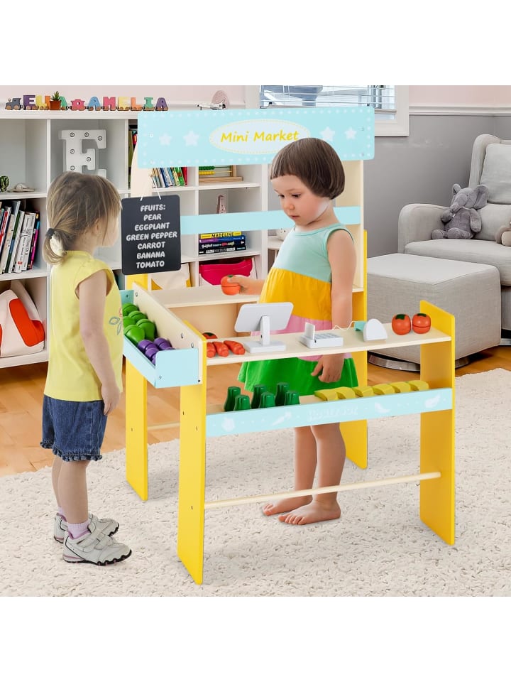 COSTWAY Kaufladen ab 3 Jahren in Blau günstig kaufen 70 cm